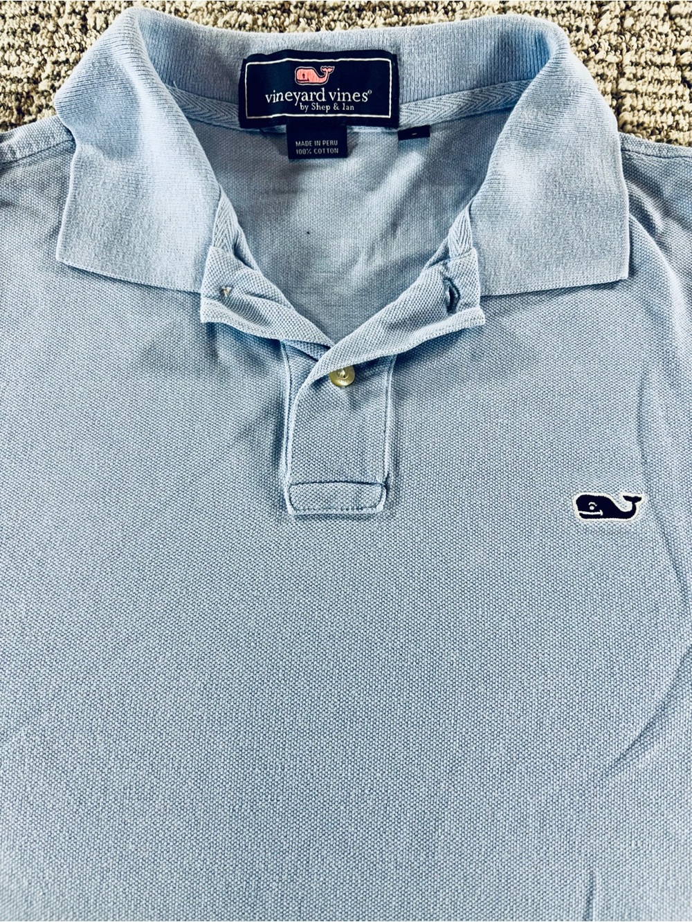 Vineyard Vines Men’s Size Small Light Blue Polo Shirt
